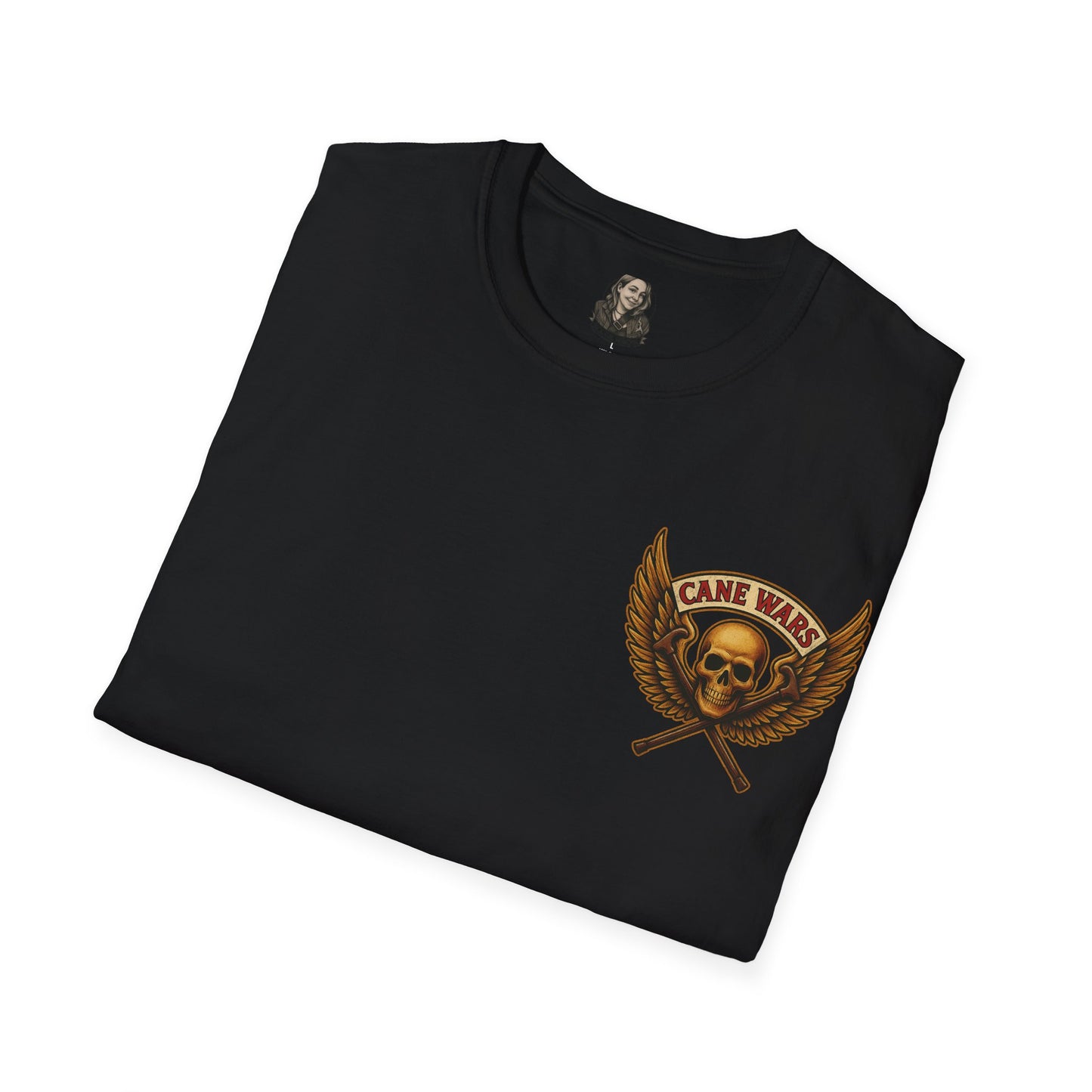 CANE WARS Skull Wings Unisex T-Shirt | Edgy Graphic Tee, Perfect Gift for Him/Her, Festival Wear, Casual Style, Everyday Comfort