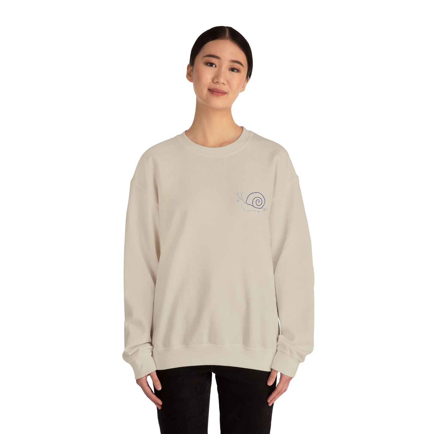 Crewneck Sweatshirt - Slow and Steady snail, chronic illness recovery