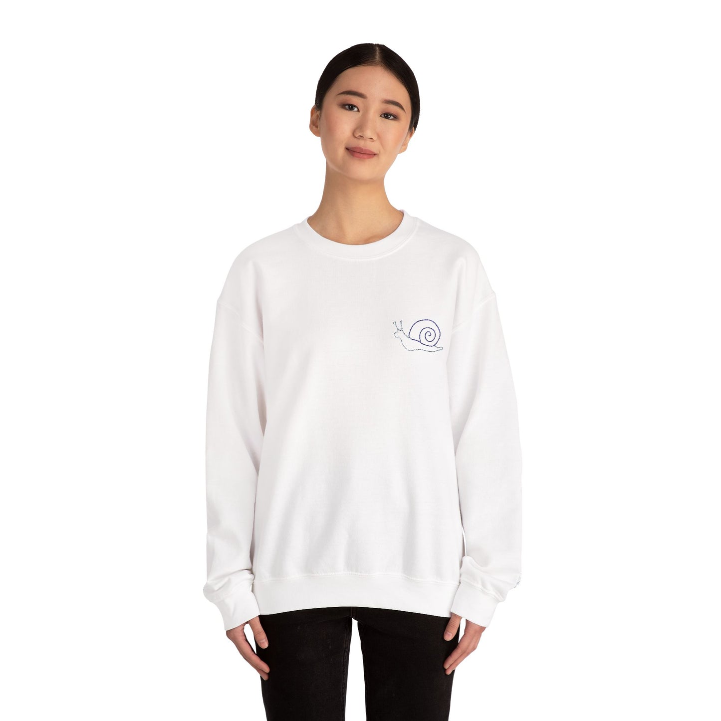 Crewneck Sweatshirt - Slow and Steady snail, chronic illness recovery