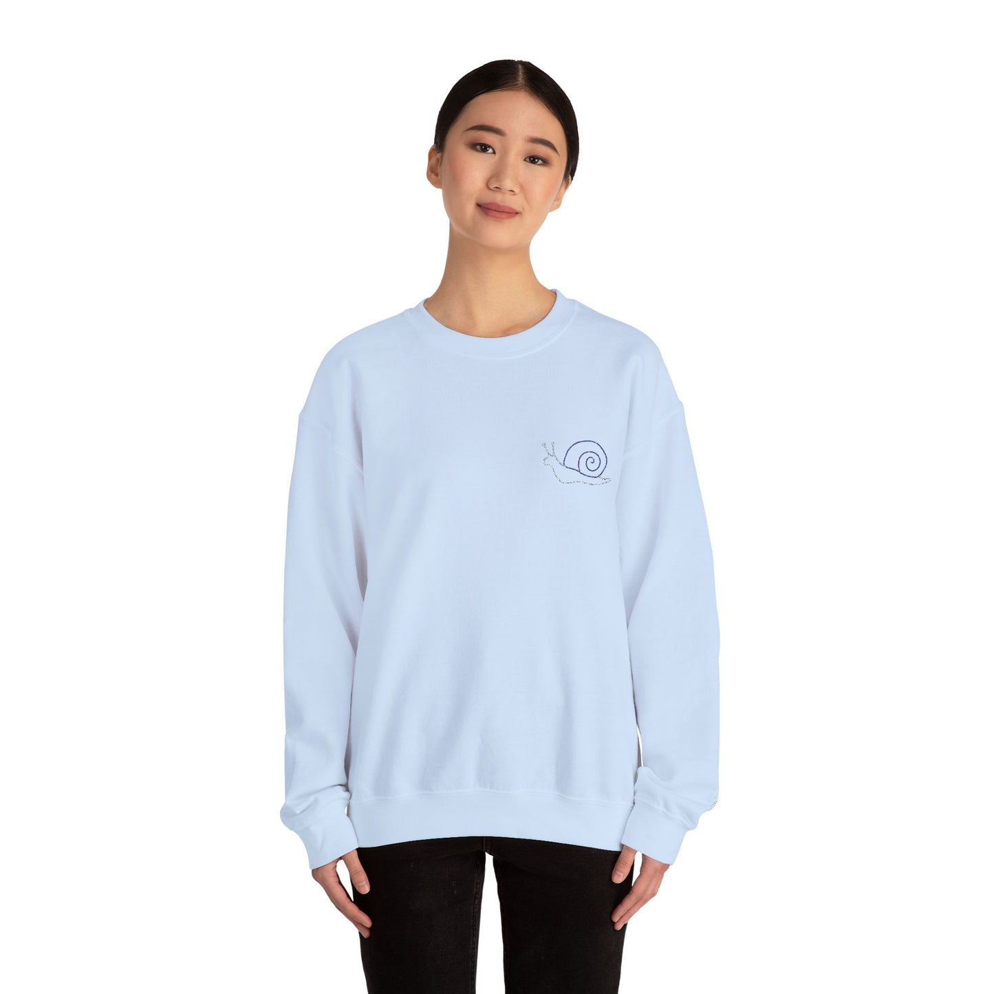 Crewneck Sweatshirt - Slow and Steady snail, chronic illness recovery