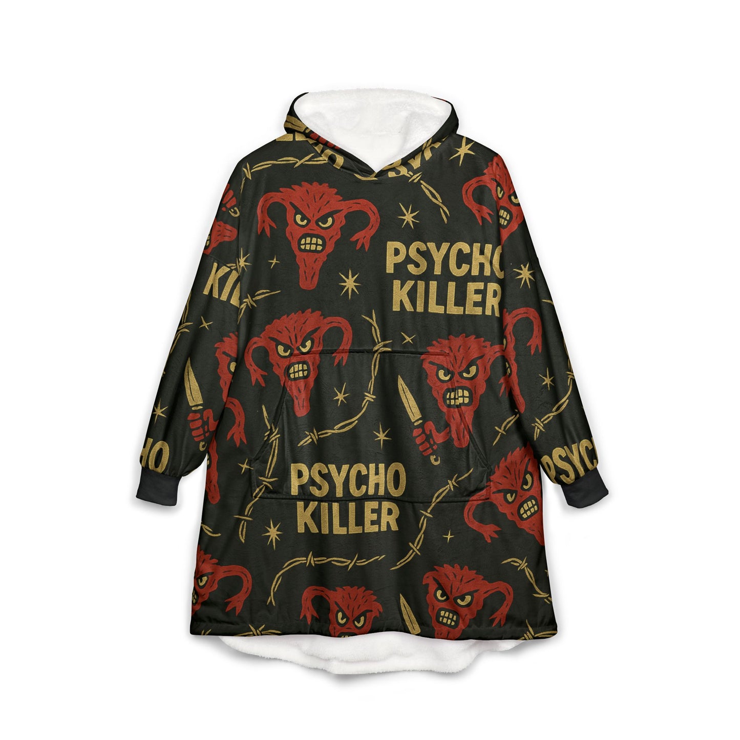 Hooded Blanket - Psycho Killer, Angry Womb, Endometriosis, PCOS, Women's Health