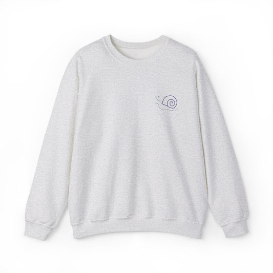 Crewneck Sweatshirt - Slow and Steady snail, chronic illness recovery