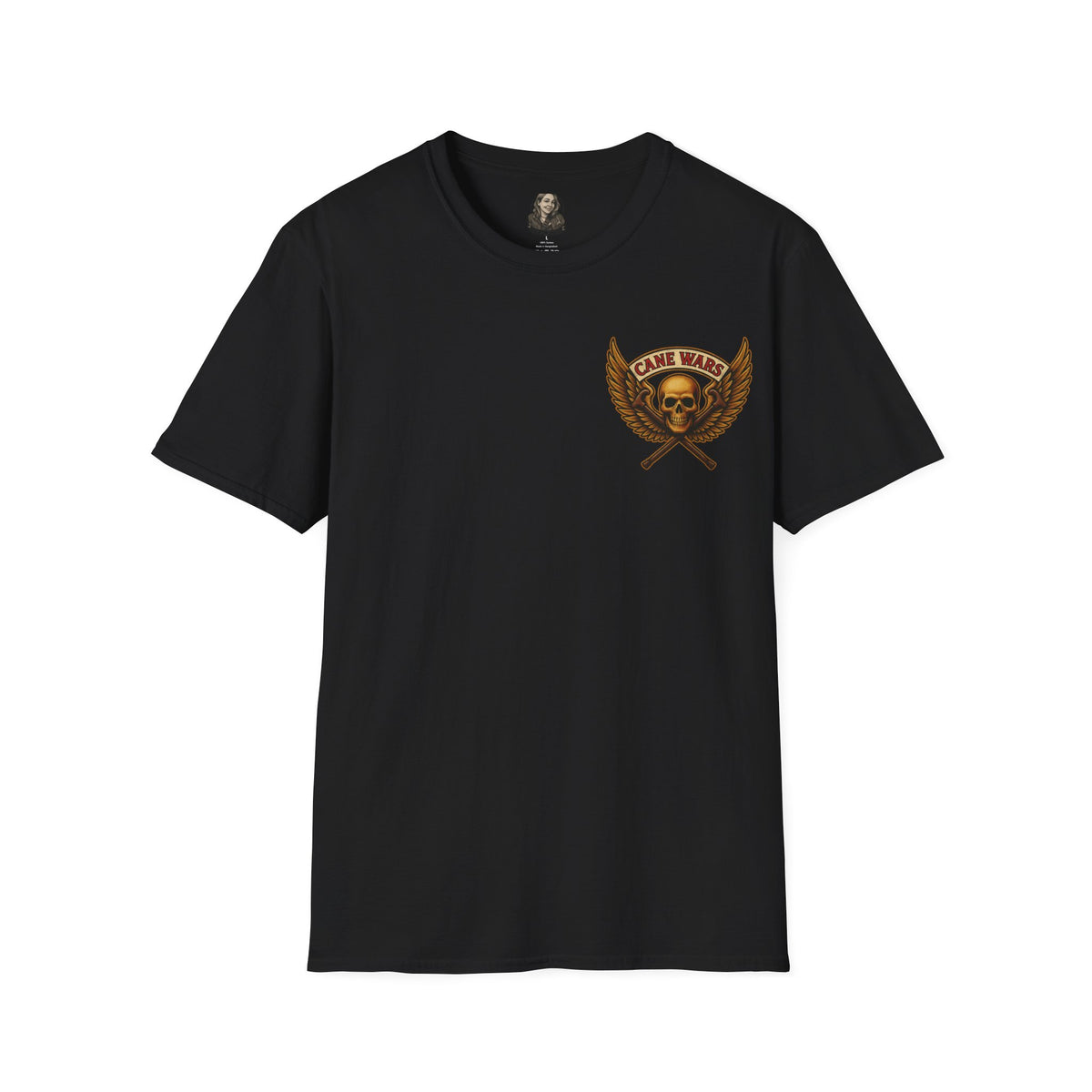 CANE WARS Skull Wings Unisex T-Shirt | Edgy Graphic Tee, Perfect Gift for Him/Her, Festival Wear, Casual Style, Everyday Comfort